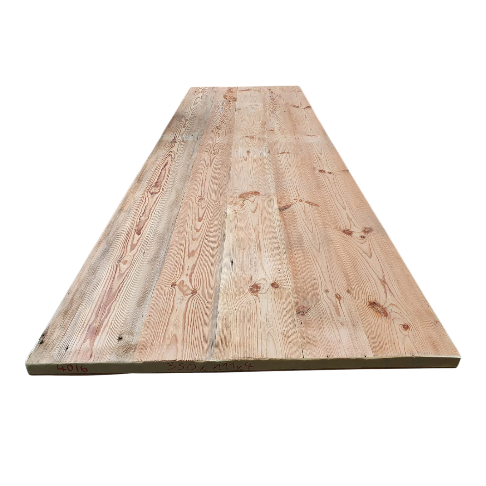 Tafelblad oud Grenen geborsteld 3,50 x 1.11 x 0,04