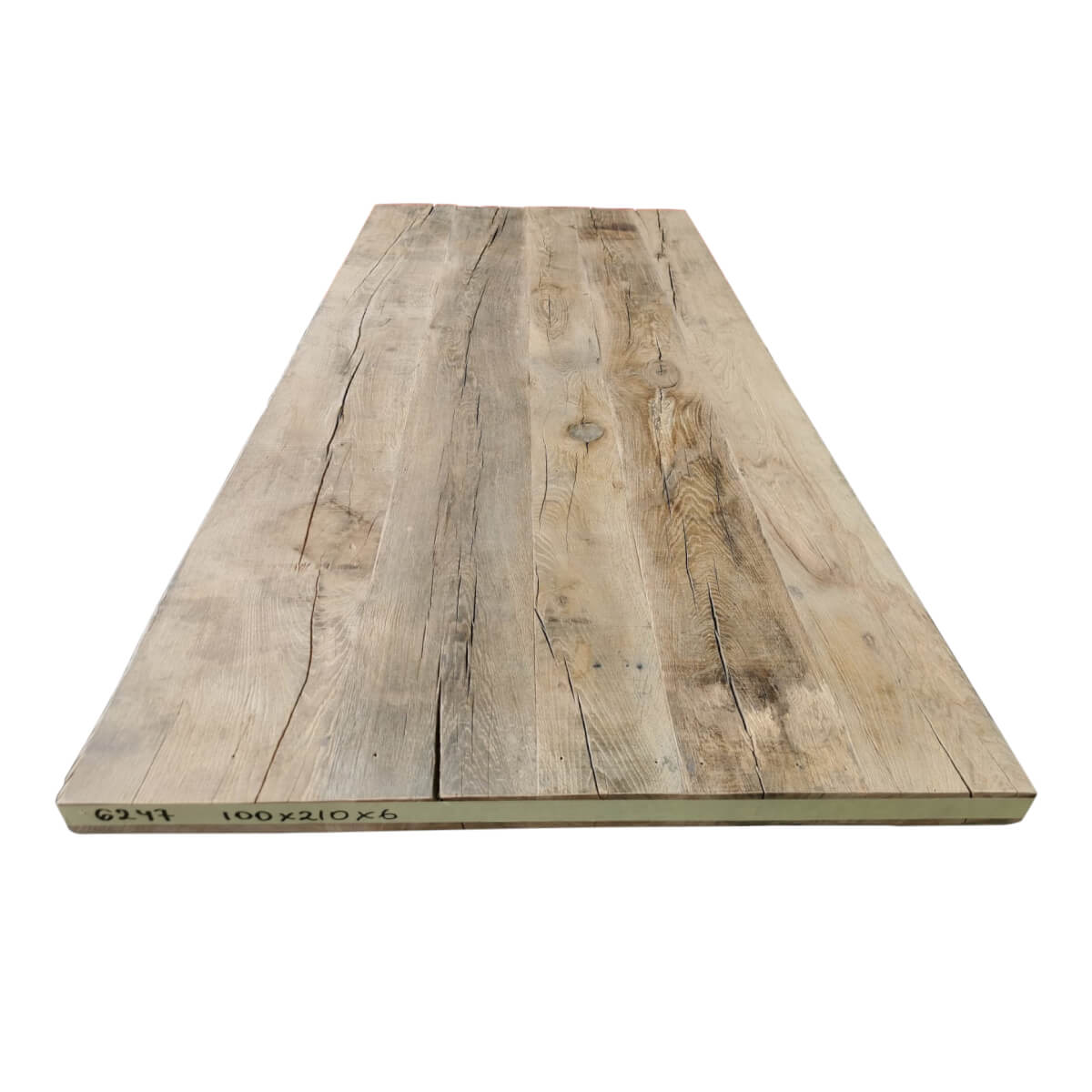 Tafelblad oud eiken geborsteld 2,10 * 1,00 * 0,06