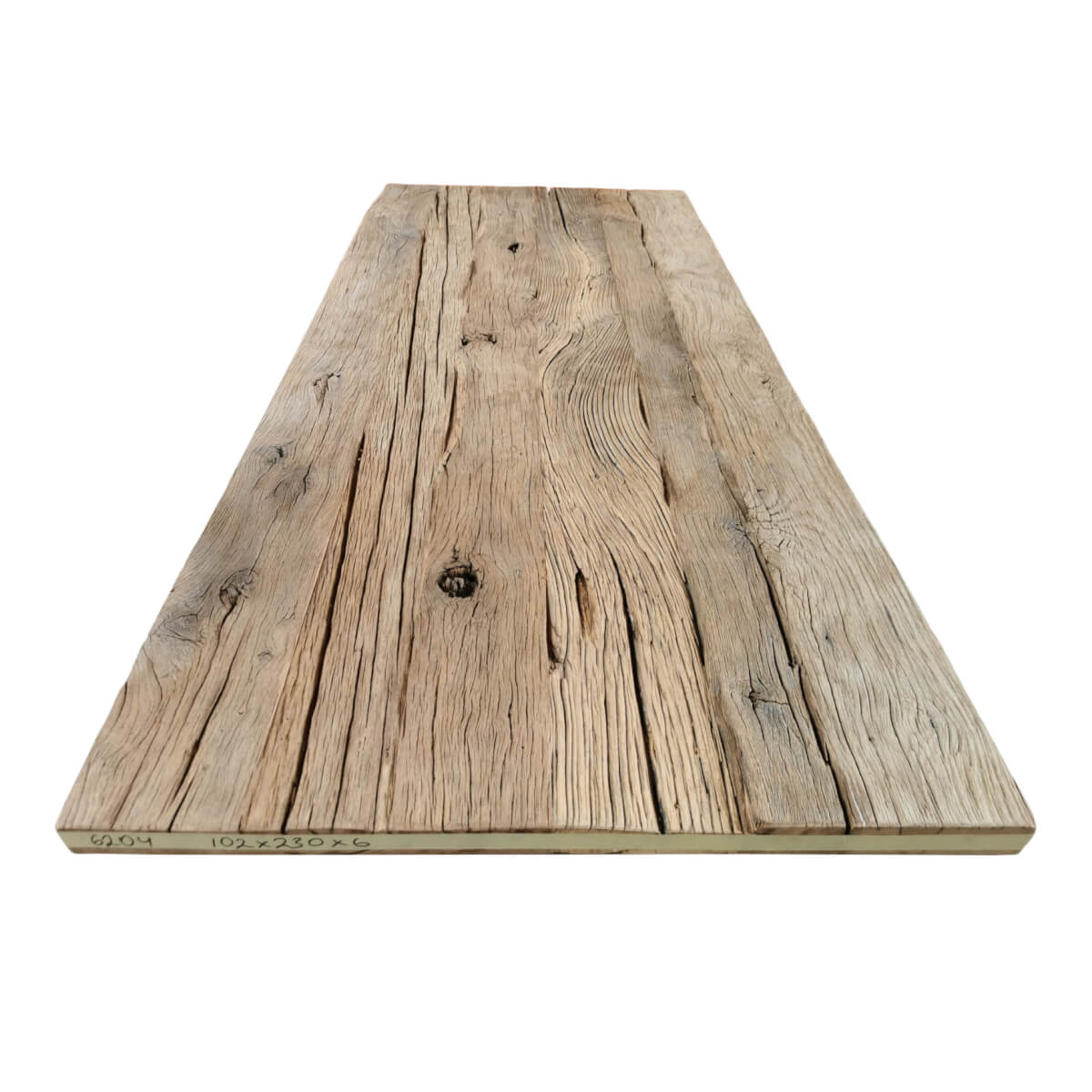 Tafelblad oud eiken geborsteld 2,30 * 1,02 * 0,06