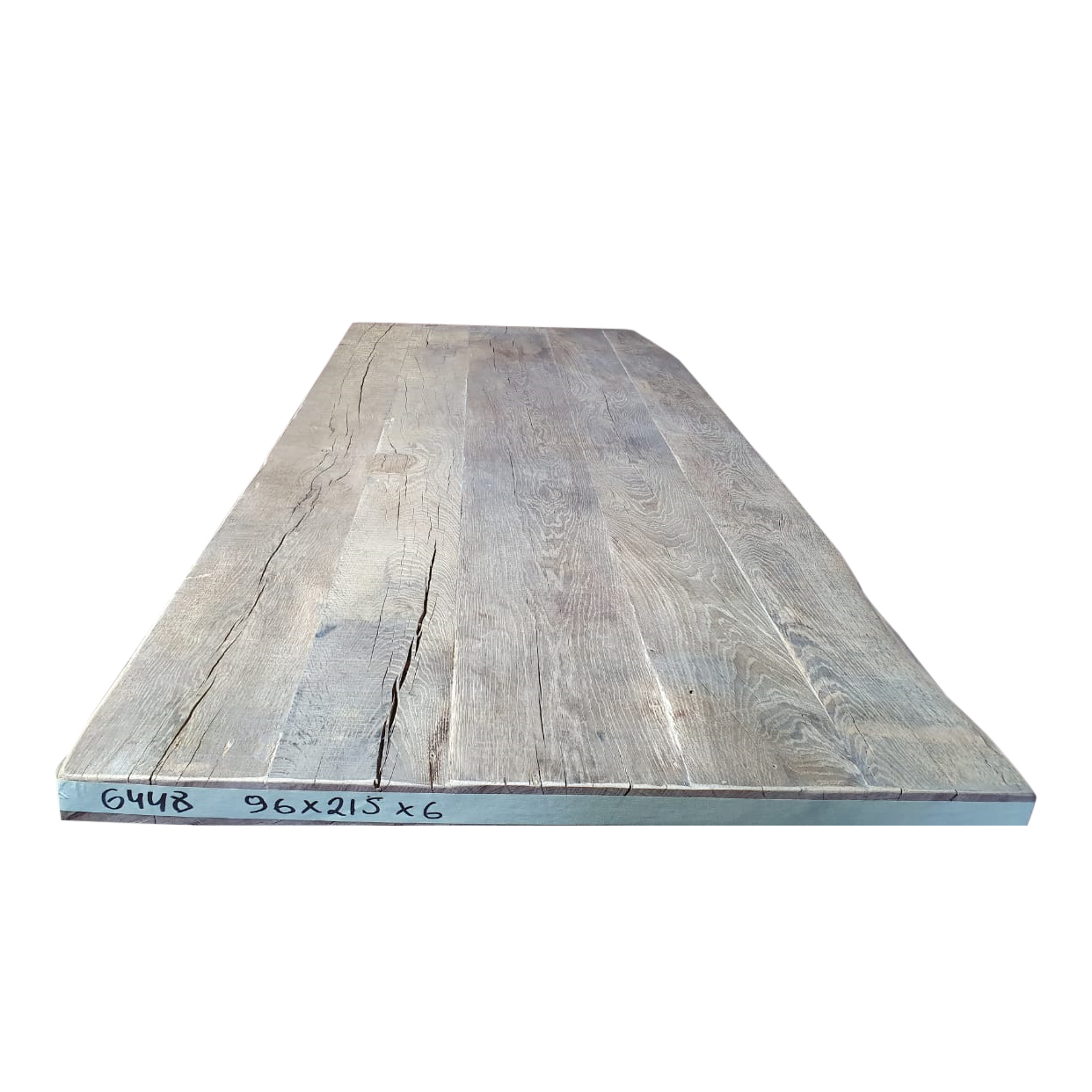 Tafelblad oud eiken geborsteld 2,15 x 0,96 x 0,06