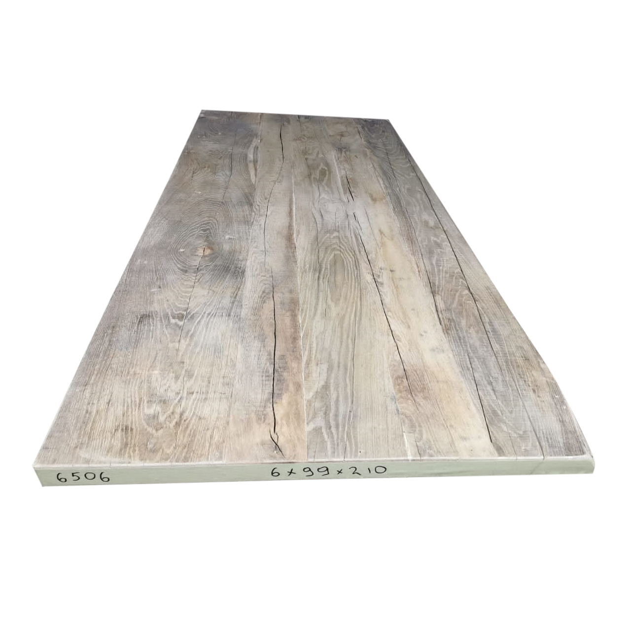 Tafelblad oud eiken geborsteld 2,10 x 0,99 x 0,06