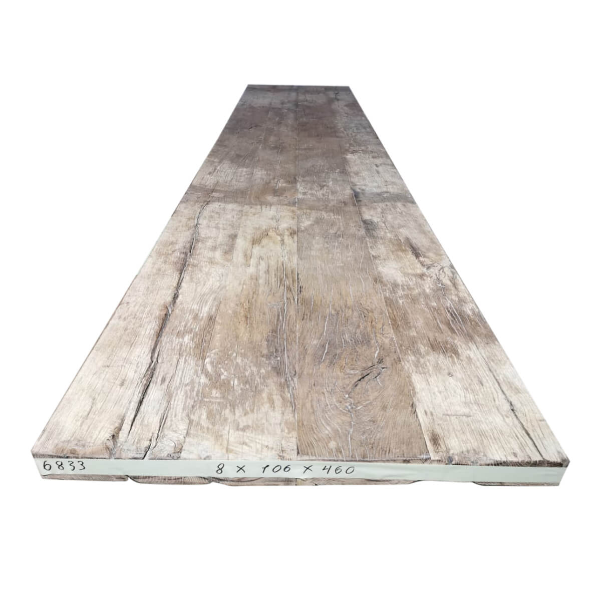 Tafelblad oud eiken geborsteld 4,60 x 1,06 x 0,08