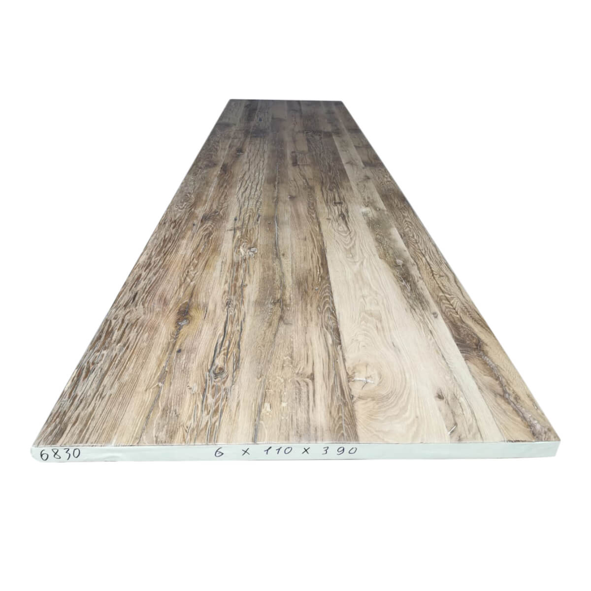 Tafelblad oud eiken geschaafd 3,90 x 1,10 x 0,06