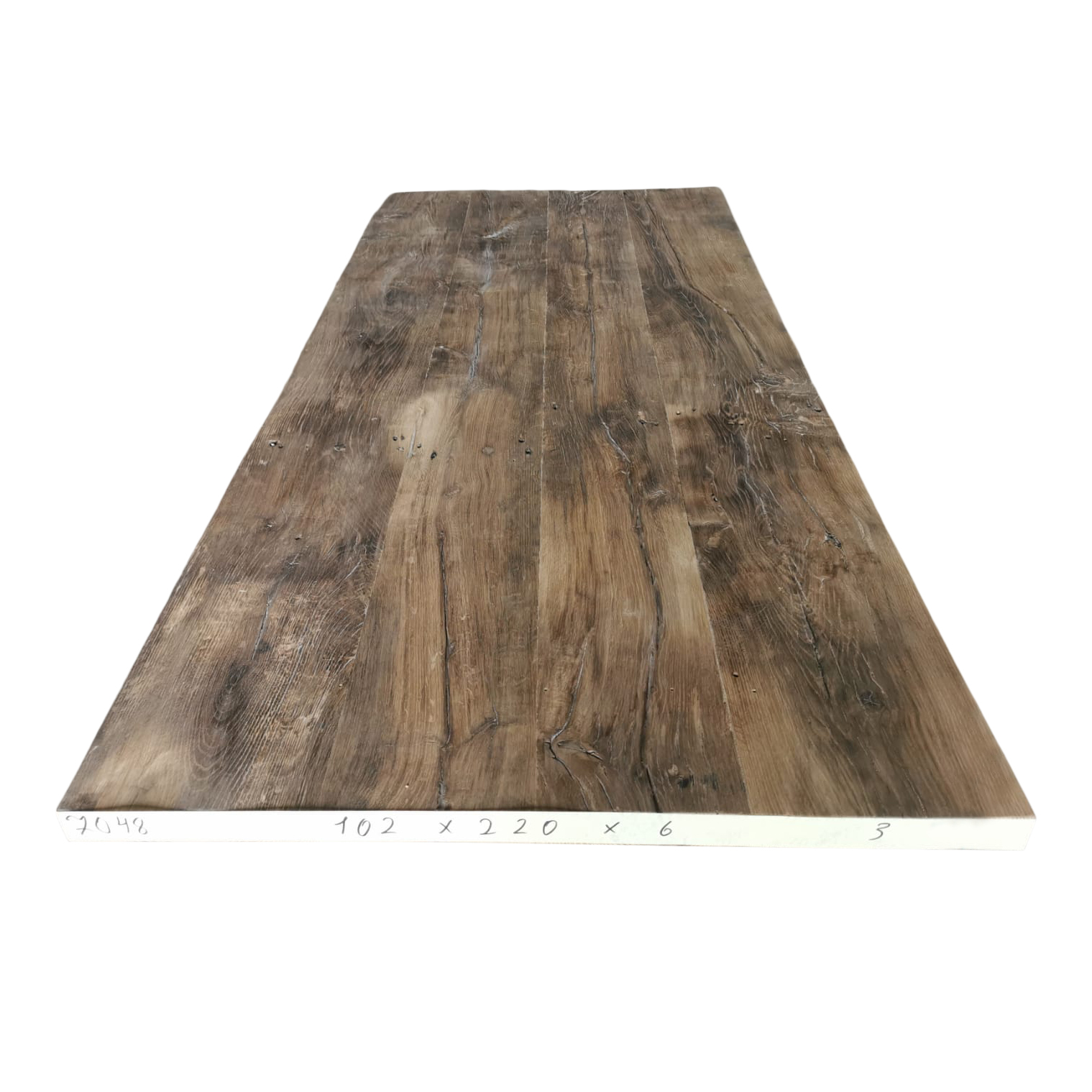 Tafelblad oud eiken geschaafd 2,20 X 1,02 X 0,06