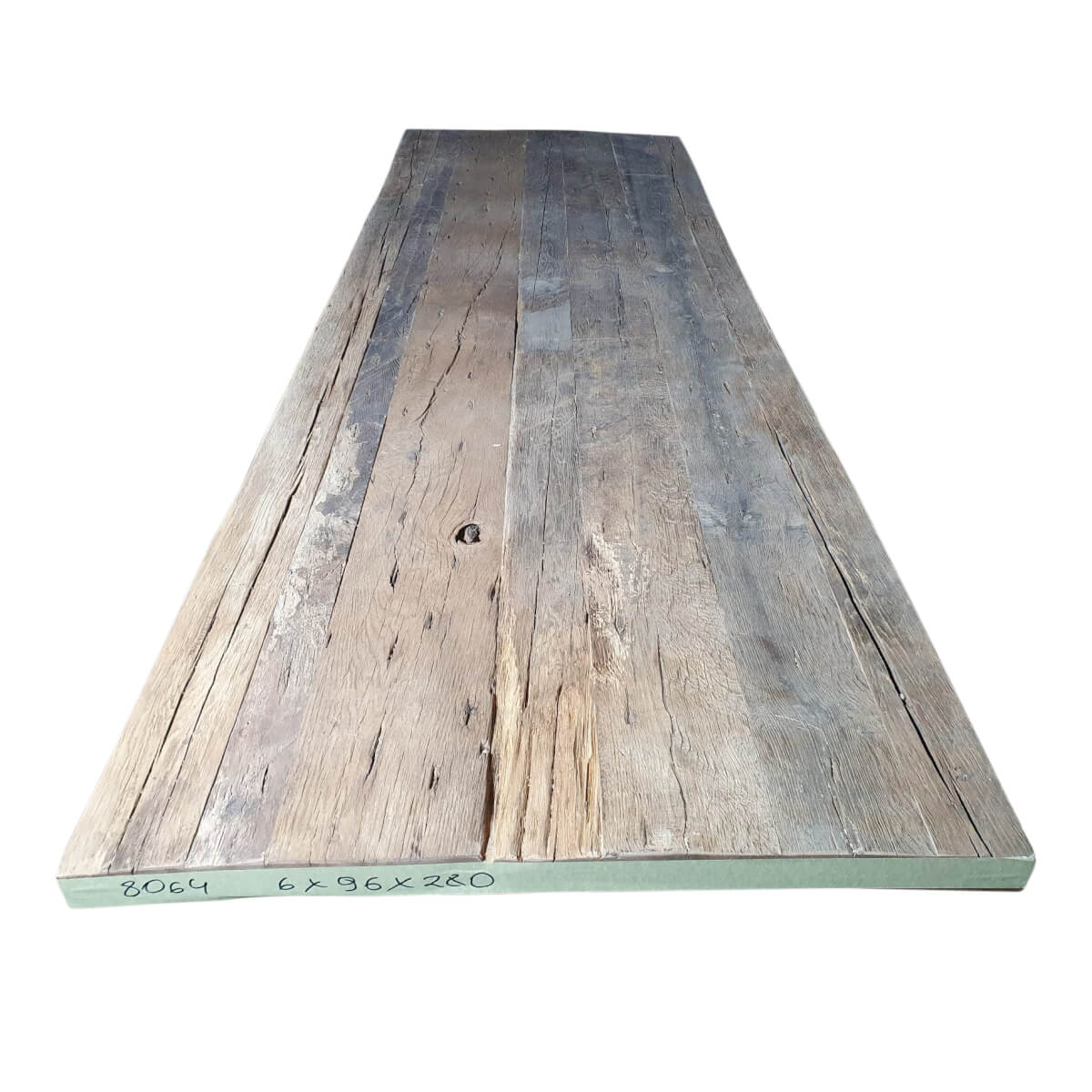 Tafelblad oud eiken geborsteld 2,80 x 0,96 x 0,06