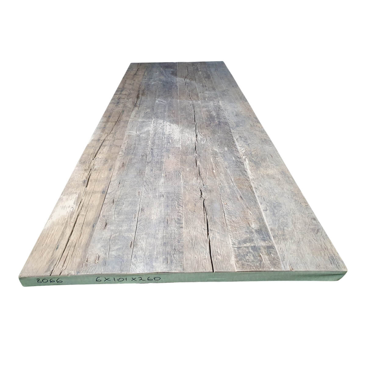 Tafelblad oud eiken geborsteld 2,60 x 1,01 x 0,06