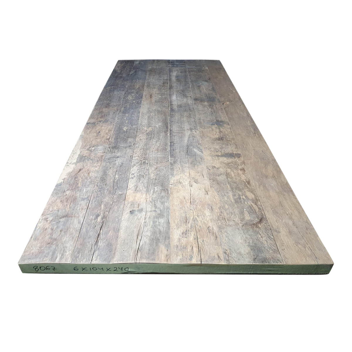 Tafelblad oud eiken geborsteld 2,40 x 1,04 x 0,06