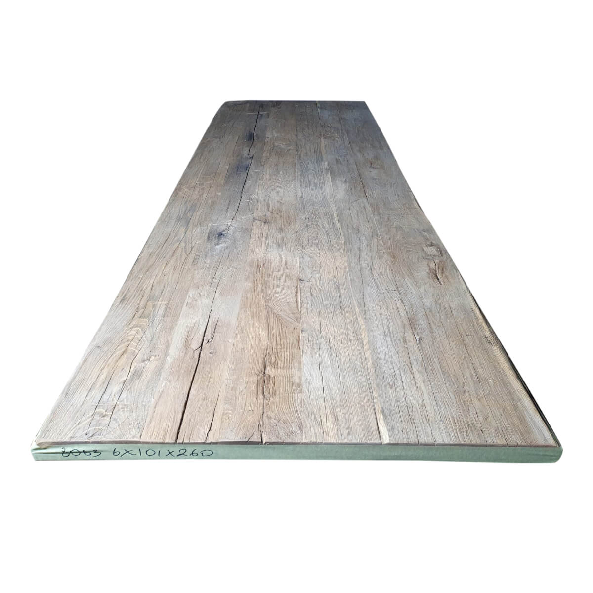 Tafelblad oud eiken geborsteld 2,60 x 1,01 x 0,06