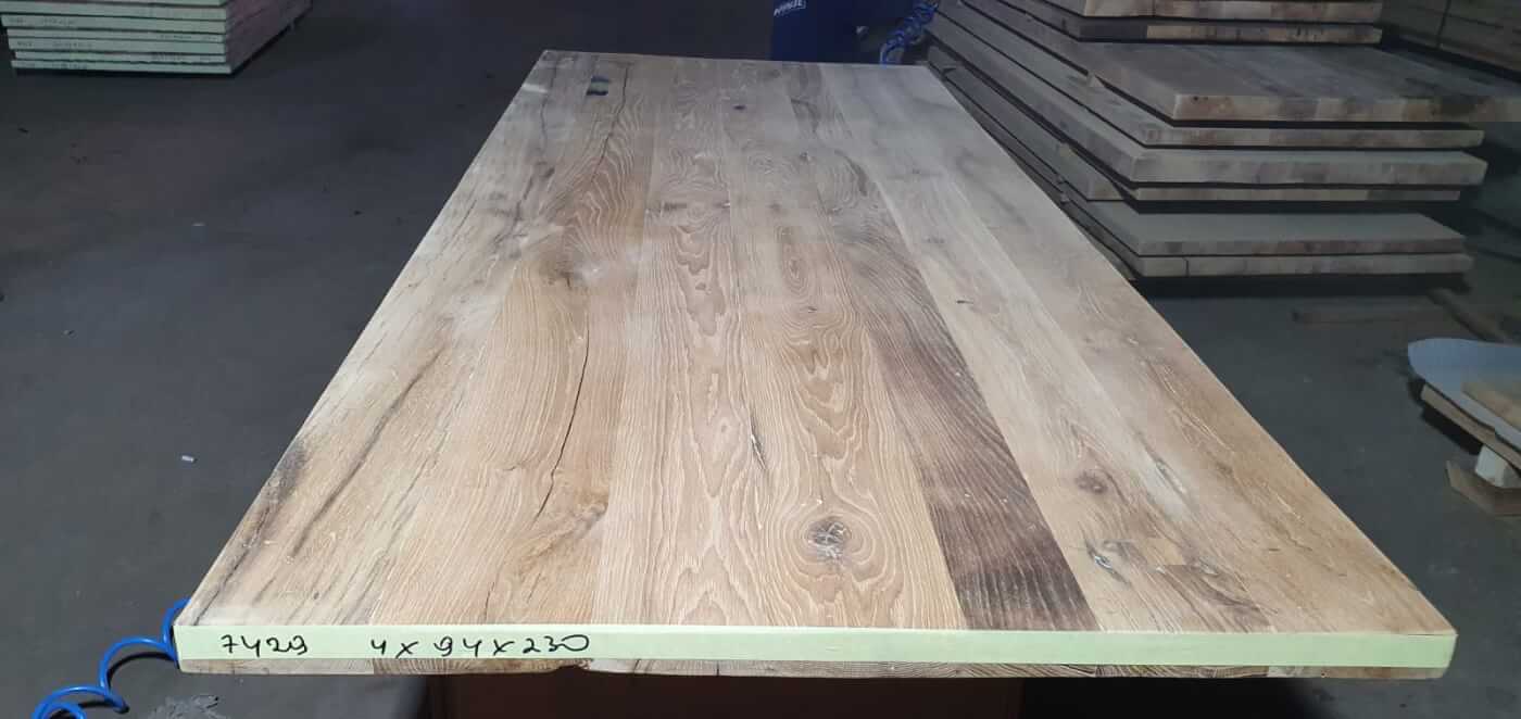 Tafelblad oud eiken geschaafd 2,30 x 0,94 x 0,04