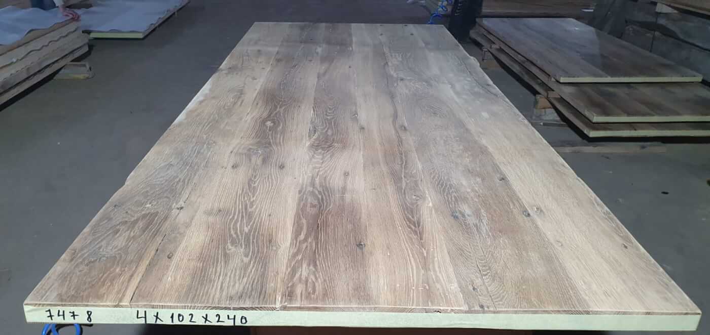 Tafelblad oud eiken geschaafd 2,40 x 1,02 x 0,04