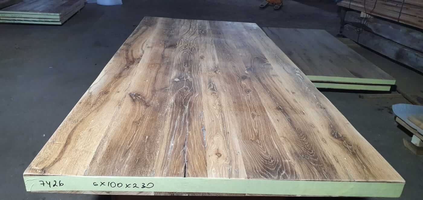 Tafelblad oud eiken geschaafd 2,30 x 1,00 x 0,06