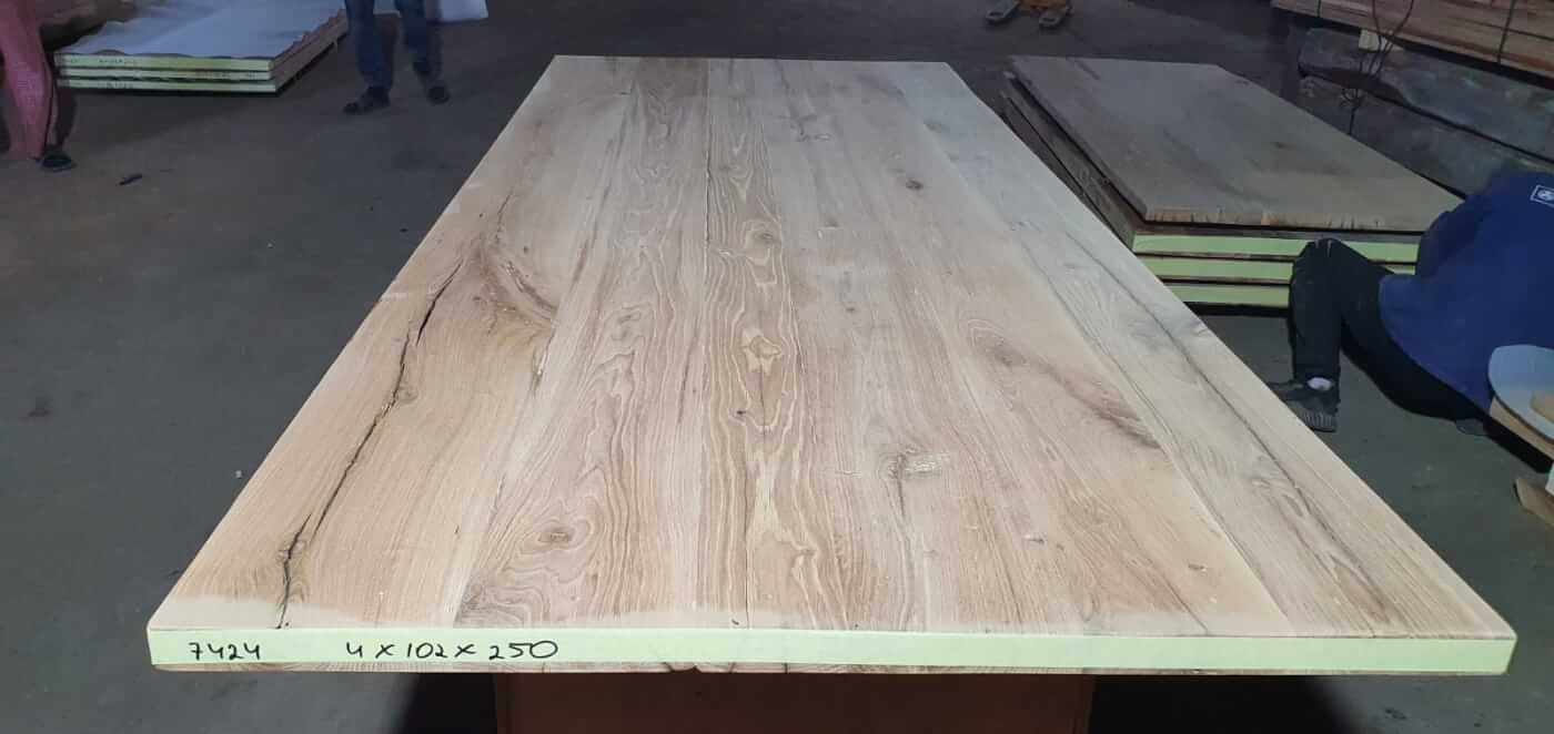 Tafelblad oud eiken geschaafd 2,50 x 1,02 x 0,04