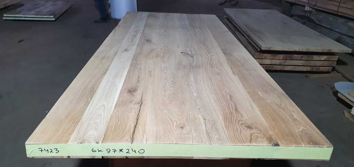 Tafelblad oud eiken geschaafd 2,40 x 0,97 x 0,06