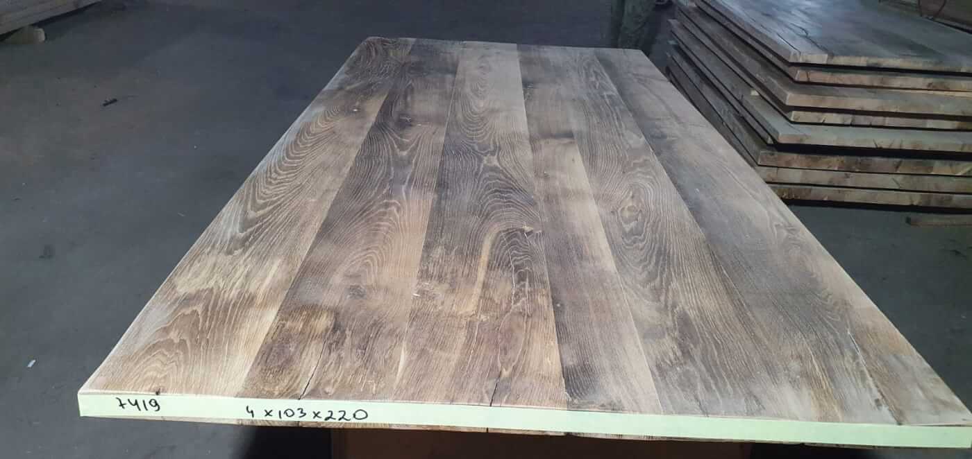 Tafelblad oud eiken geschaafd 2,20 x 1,03 x 0,04