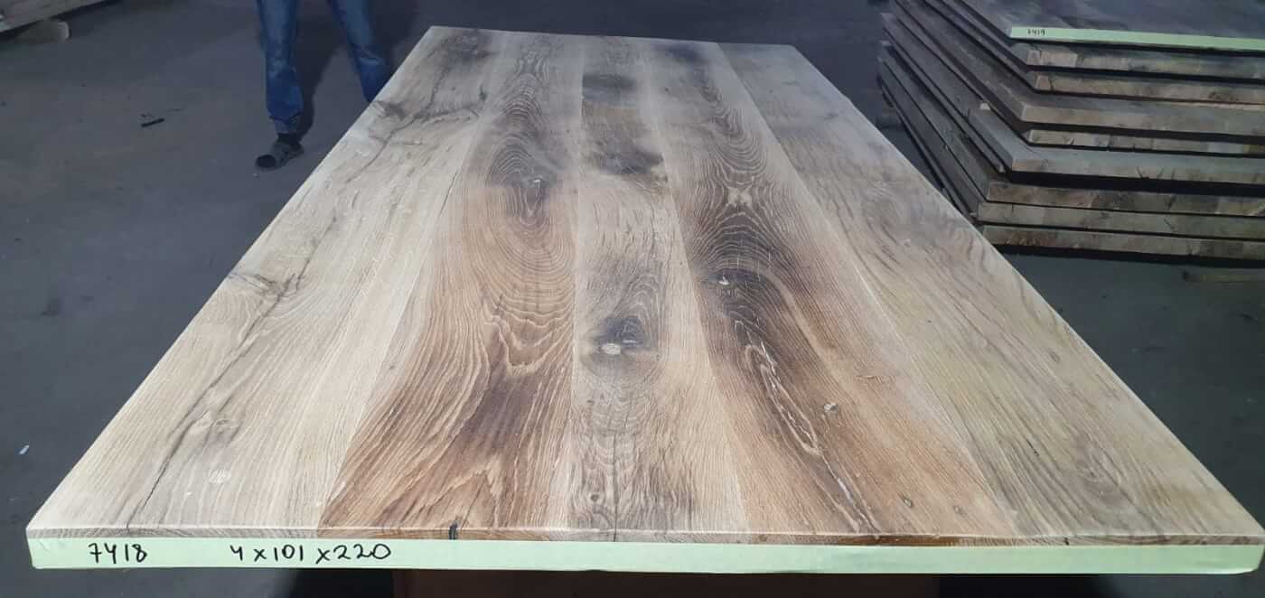 Tafelblad oud eiken geschaafd 2,20 x 1,01 x 0,04