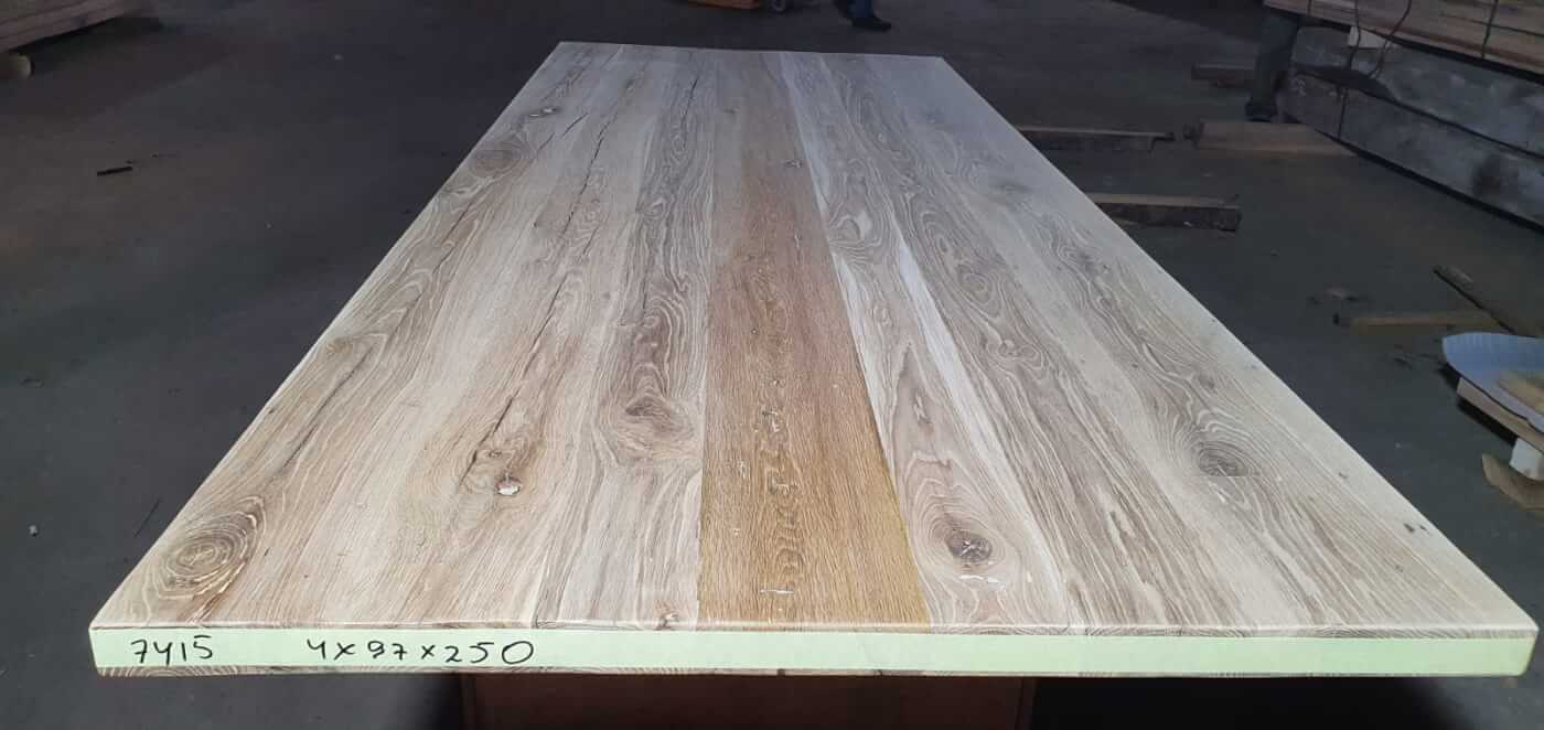Tafelblad oud eiken geschaafd 2,50 x 0,97 x 0,04