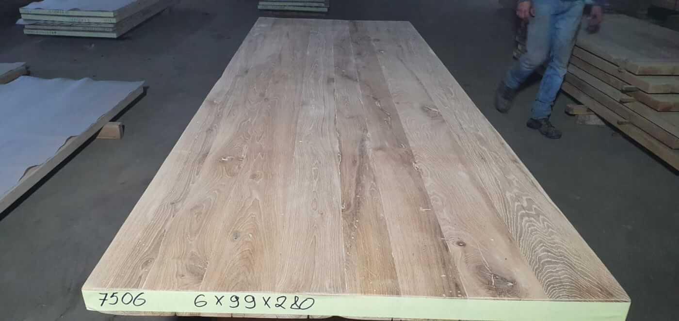 Tafelblad oud eiken geschaafd 2,80 x 0,99 x 0,06