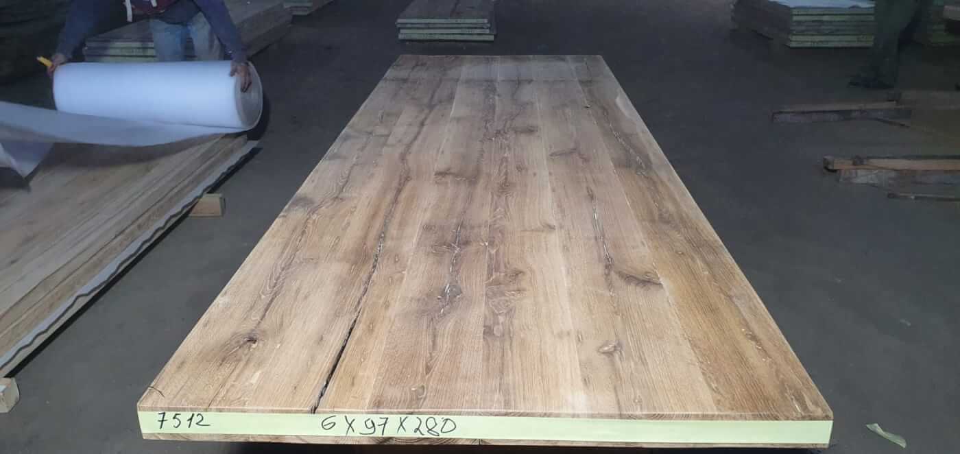 Tafelblad oud eiken geschaafd 2,80 x 0,97 x 0,06