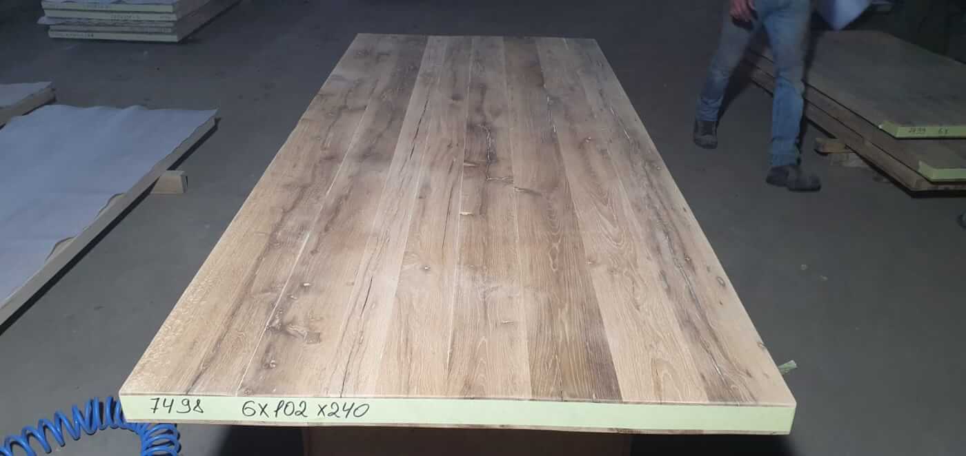 Tafelblad oud eiken geschaafd 2,40 x 1,02 x 0,06