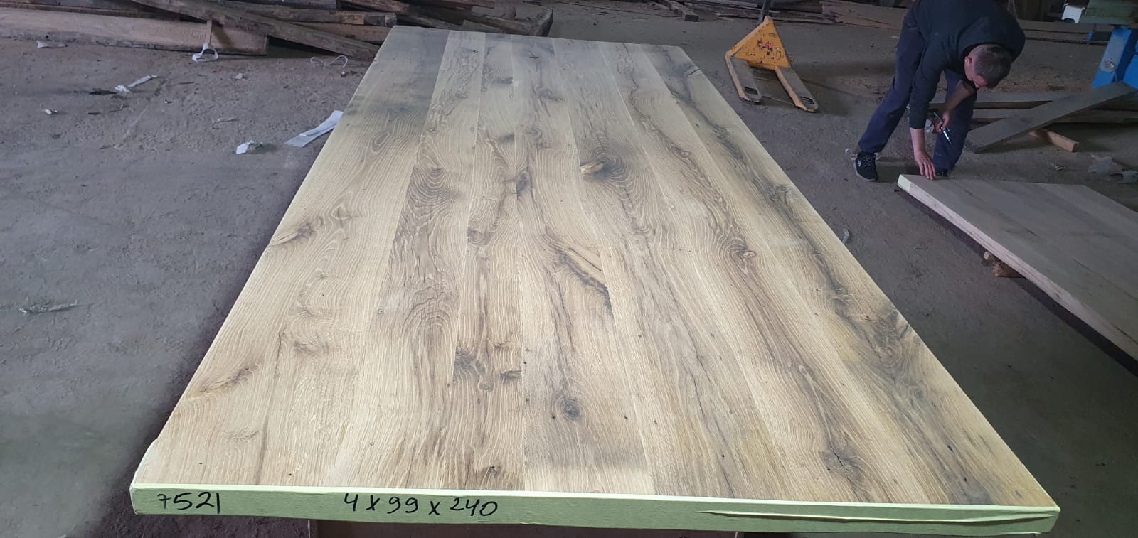 Tafelblad oud eiken geschaafd 2,40 x 0,99 x 0,04