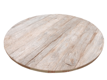 Tafelblad Rond Oud Eiken Geborsteld 130 Cm