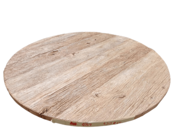 Tafelblad Rond Oud Eiken Geborsteld 130 Cm
