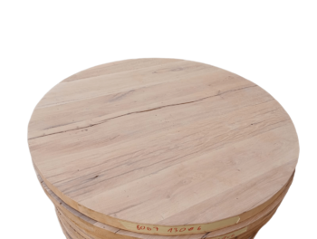 Tafelblad Rond Oud Eiken Geschaafd 130 Cm