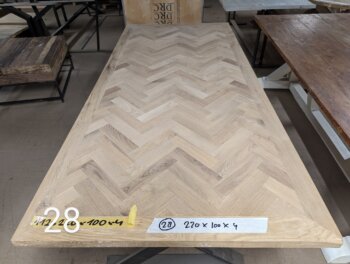 Tafel Nieuw Eiken 220x100x4cm Metal X Leg