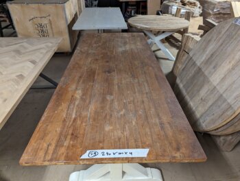 Tafel Oud Teak 240x100x4cm Hout Leg
