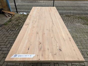 Tafel Oud Iep 260x105x6cm Metaal Spinpoot