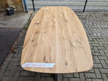 Tafelblad Oud Eiken Deens Ovaal 200x100x2,5cm