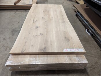 5 St Nieuw Eiken Boomstam 200x100x4cm Incl Metaal En Vulling