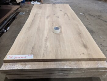 5 St Nieuw Eiken Boomstam 220x100x4cm Incl Metaal En Vulling