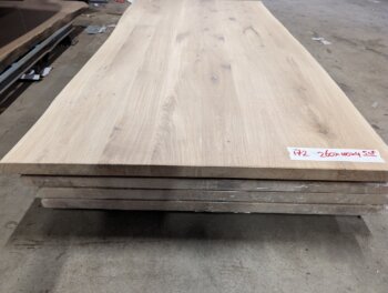5 St Nieuw Eiken Boomstam 260x100x4cm Incl Metaal En Vulling
