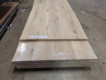 5 St Nieuw Eiken Boomstam 280x100x4cm Incl Metaal En Vulling