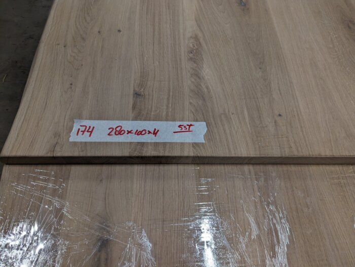 5 st nieuw eiken boomstam 280x100x4cm incl metaal en vulling - Afbeelding 2