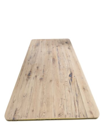 Tafelblad Oud Eiken Rond Edge 180x90x3cm Epoxy Gevuld
