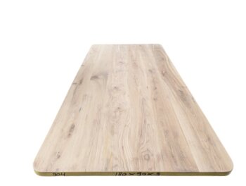 Tafelblad Oud Eiken Rond Edge 180x90x3cm Epoxy Gevuld
